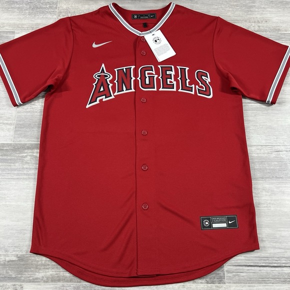 Nike Men's 2XL Los Angeles Angels #22 David Fletcher Red Alternate Team Jersey